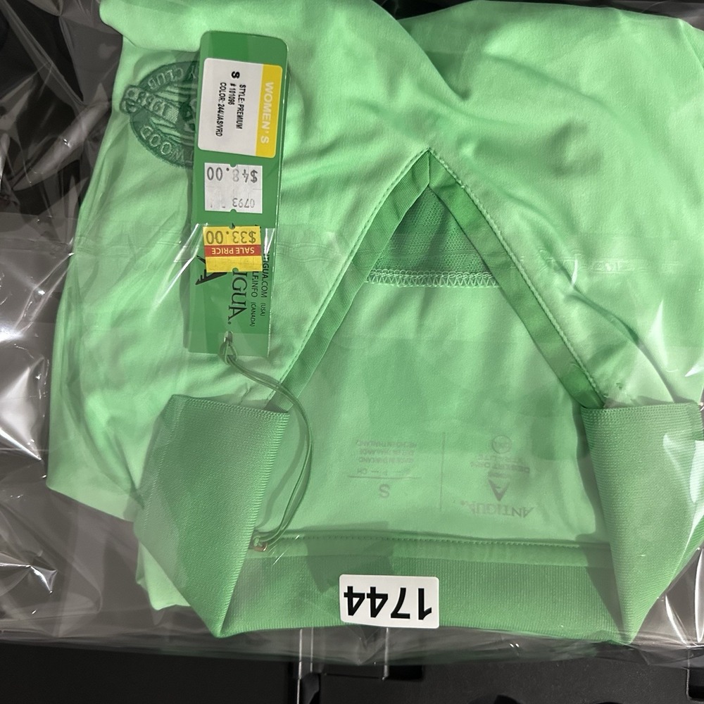 NWT Antigua Golf Polo Shirt Small Green Sleeveless PRF-72 Country Club Preppy - Picture 10 of 10